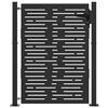 vidaXL Cancello da giardino con blocco Nero 110 x 155 cm