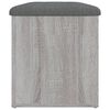 vidaXL Panca Portaoggetti Grigio Sonoma 82x42x45 cm Legno Multistrato