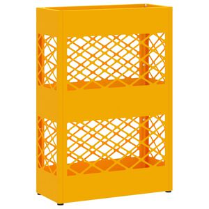 vidaXL Supporto per Ombrellone giallo senape 28 x 12 x 41 cm Acciaio