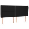 vidaXL Testiera ad Orecchio Nera 163x23x118/128 cm in Tessuto