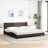 vidaXL Letto con Materasso Hanko Marrone Scuro 200x200 cm in Tessuto