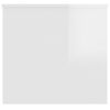 vidaXL Tavolino Bianco Lucido 102x55,5x52,5 cm in Legno Multistrato