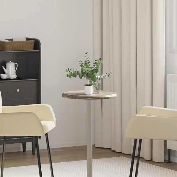 vidaXL Piano per Tavolo Grigio &Oslash;40x2,5 cm in Marmo