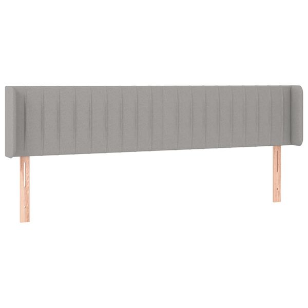 vidaXL Testiera ad Orecchio Grigio Chiaro 163x16x78/88 cm in Tessuto