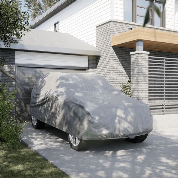 vidaXL Copriauto per Fuoristrada Grigio Pieno M Tessuto non Tessuto