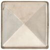 vidaXL Tappi per Pali a Piramide 6 pz in Acciaio Inox 91x91 mm