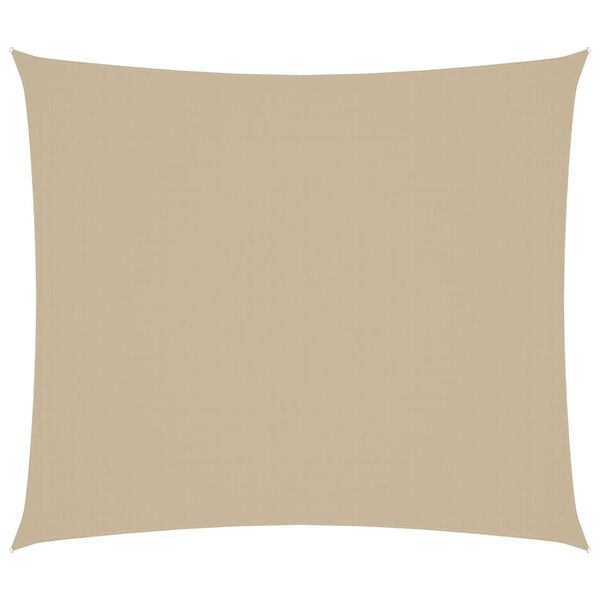 vidaXL Parasole a Vela Oxford Rettangolare 2x2,5 m Beige