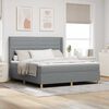vidaXL Letto a molle con materasso Grigio chiaro 180 x 200 cm Tessuto