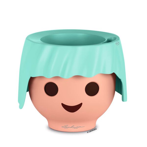 LECHUZA Fioriera da Tavolo OJO ALL-IN-ONE Verde Acquamarina