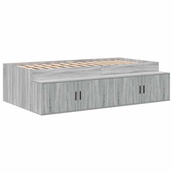 vidaXL Struttura del letto Grigio Sonoma 80 x 200 cm Legno multistrato