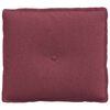 vidaXL Cuscino per Schiena Rosso Vino 50 x 19 x 45 cm Tessuto