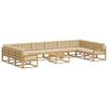vidaXL Set di divani da esterno 11 pz Bianco e Beige