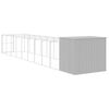 vidaXL Casetta Cani Corsa Grigio Chiaro 214x1069x181cm Acciaio Zincato
