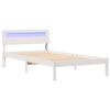 vidaXL Struttura del letto Bianco 90 x 200 cm Pino massello
