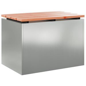 vidaXL Panchina da giardino Argento 60 x 40 x 43 cm Acciaio zincato