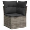 vidaXL Set Divano da Giardino 8pz con Cuscini Grigio Polyrattan Acacia