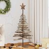 vidaXL Albero di Natale Marrone 120 cm Legno massello di teak