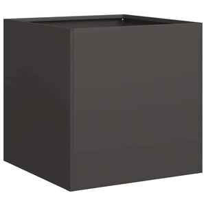 vidaXL Fioriera Nera 40x40x40 cm in Acciaio Laminato a Freddo