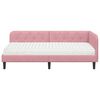 vidaXL Cornice del letto ad angolo Rosa 90 x 190 cm Velluto