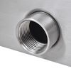 vidaXL Cascata per Laghetto Rettangolare con LED in Acciaio Inox 60 cm