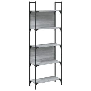 vidaXL Libreria Grigio Sonoma 155,5x24x166,5 cm in Legno Multistrato