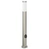 vidaXL Lampada a paletto con presa elettrica 80 cm Acciaio Inox IP44