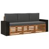vidaXL Set divani con cuscino 3 pcs Legno di Acacia Massello