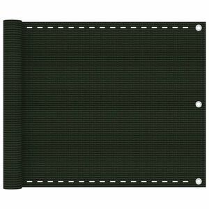 vidaXL Schermo Frangivista per Balcone Verde Scuro 75x500 cm in HDPE