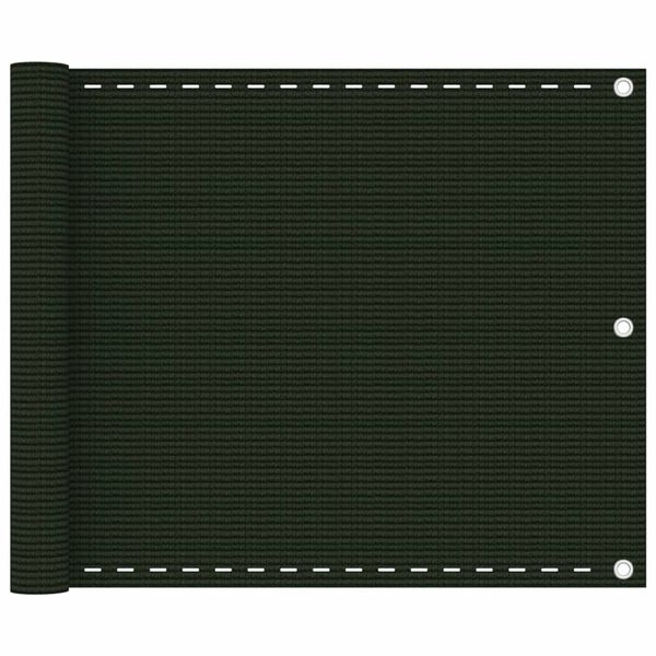 vidaXL Schermo Frangivista per Balcone Verde Scuro 75x500 cm in HDPE
