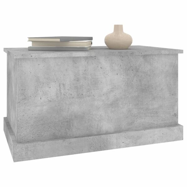 vidaXL Contenitore Grigio Cemento 70x40x38 cm in Legno Multistrato