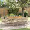 vidaXL Set da Pranzo per Giardino 9 pcs Beige polyrattan