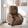 vidaXL Poltrona Alzapersona Reclinabile Marrone in Tessuto
