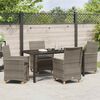 vidaXL Set da Pranzo per Giardino 5 pcs Grigio polyrattan