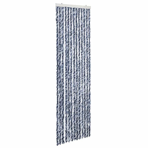 vidaXL Zanzariera Blu Bianco e Argento 56x185 cm Ciniglia