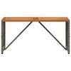 vidaXL Tavolo da Esterno Grigio 80 x 40 x 40 cm Acciaio e Polyrattan