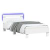 vidaXL Struttura del letto con strisce LED Bianco Legno ingegnerizzato