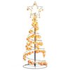 vidaXL Albero di Natale a LED con Palline 80 LED Bianco Caldo 120 cm