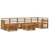 vidaXL Set di divani da esterno 7 pz Naturale Legno di Acacia Massello