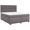 vidaXL Giroletto a Molle con Materasso Grgio 180x200 cm in Similpelle