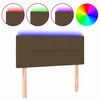 vidaXL Testiera a LED Marrone Scuro 80x5x78/88 cm in Tessuto
