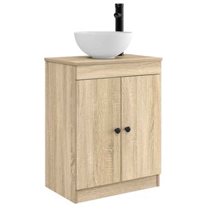 vidaXL Mobile da bagno con lavabo Rovere Sonoma 54 x 35 x 83 cm