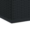 vidaXL Contenitore da Giardino in Rattan PE 194x100x103 cm Nero