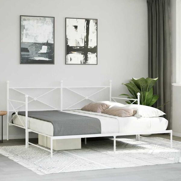 vidaXL Divano Letto Estraibile senza Materasso 100x190 cm in Acciaio