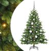 vidaXL Albero di Natale artificiale con 150 LED Verde 120 cm PE e PVC