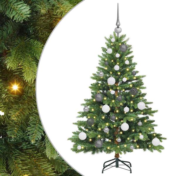 vidaXL Albero di Natale artificiale con 150 LED Verde 120 cm PE e PVC