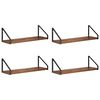 vidaXL Scaffali da parete 4 pz Legno antico 50 x 16 x 15,5 cm