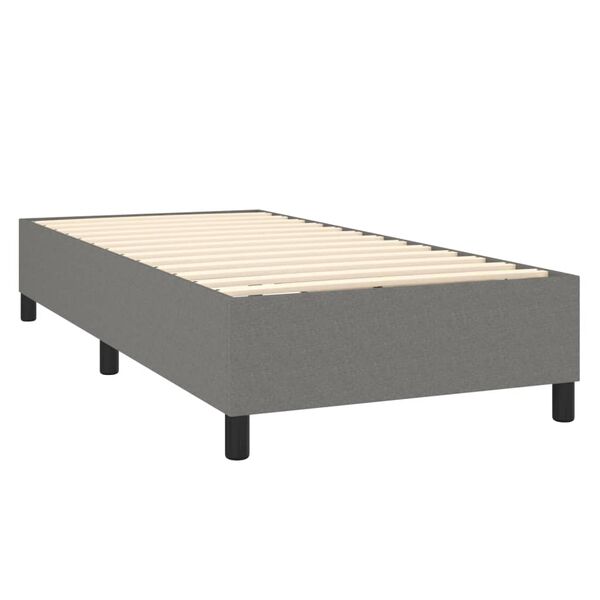 vidaXL Struttura Letto a Rete a Molle Grigio Scuro 90x200 cm Tessuto