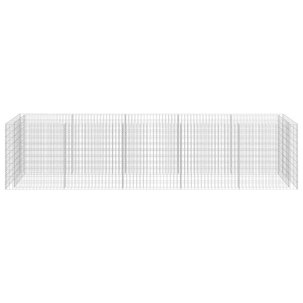 vidaXL Gabbione Letto Rialzato in Acciaio Zincato 450x90x100 cm