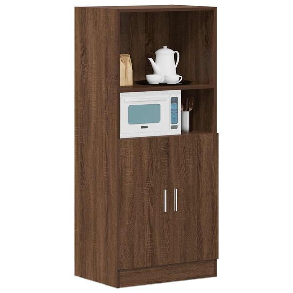 vidaXL Armadietto Cucina Rovere Marrone 57x41,5x131,5 cm in Truciolato