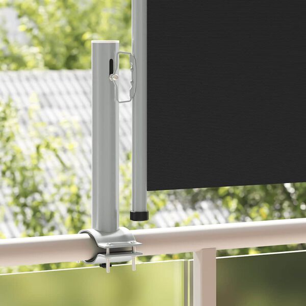 vidaXL Tenda Laterale Retrattile per Patio 60x300 cm Nero